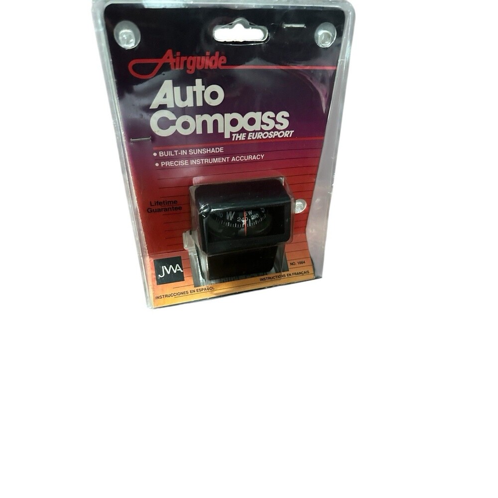 Airguide auto compass the eurosport model 1664 Rare Vintage New Old Stock